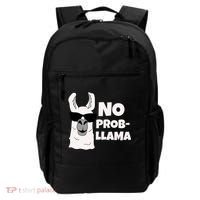 No Probllama Llama Problem Funny Backpack thumb 0