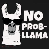 No Probllama Llama Problem Funny Backpack thumb 2