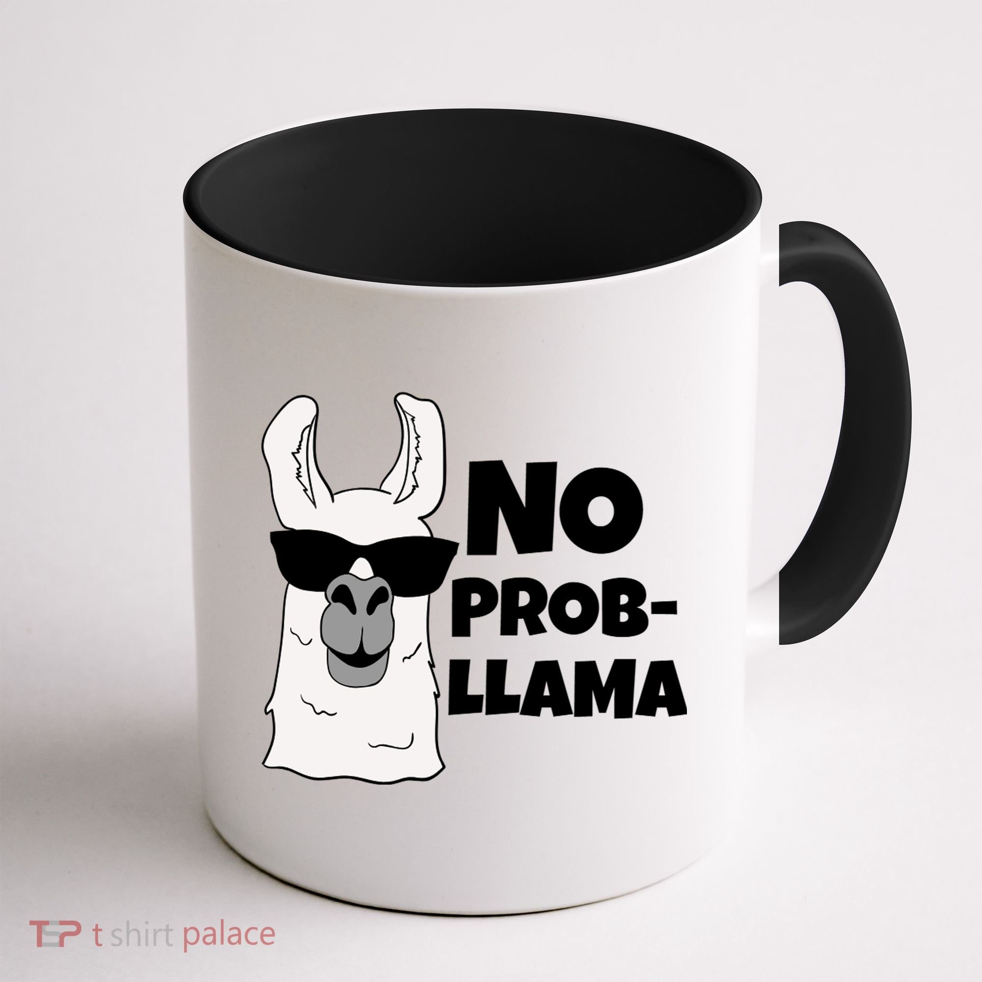 No Probllama Llama Problem Funny Coffee Mug