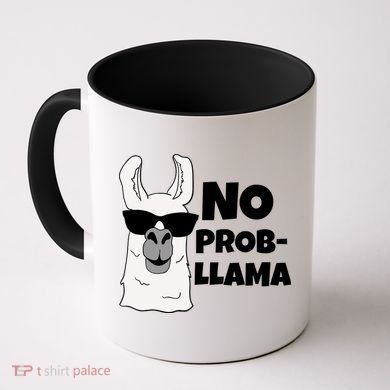 No Probllama Llama Problem Funny Coffee Mug