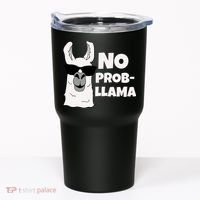 No Probllama Llama Problem Funny Tumbler thumb 0