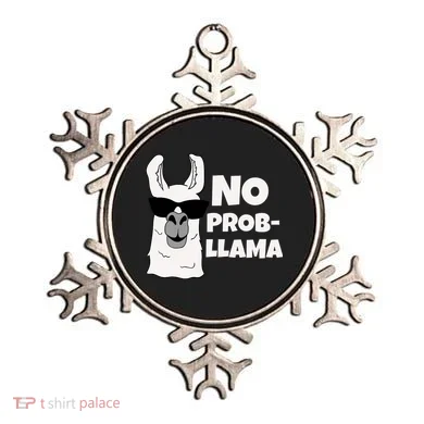 No Probllama Llama Problem Funny Ornament