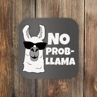 No Probllama Llama Problem Funny Coaster thumb 0