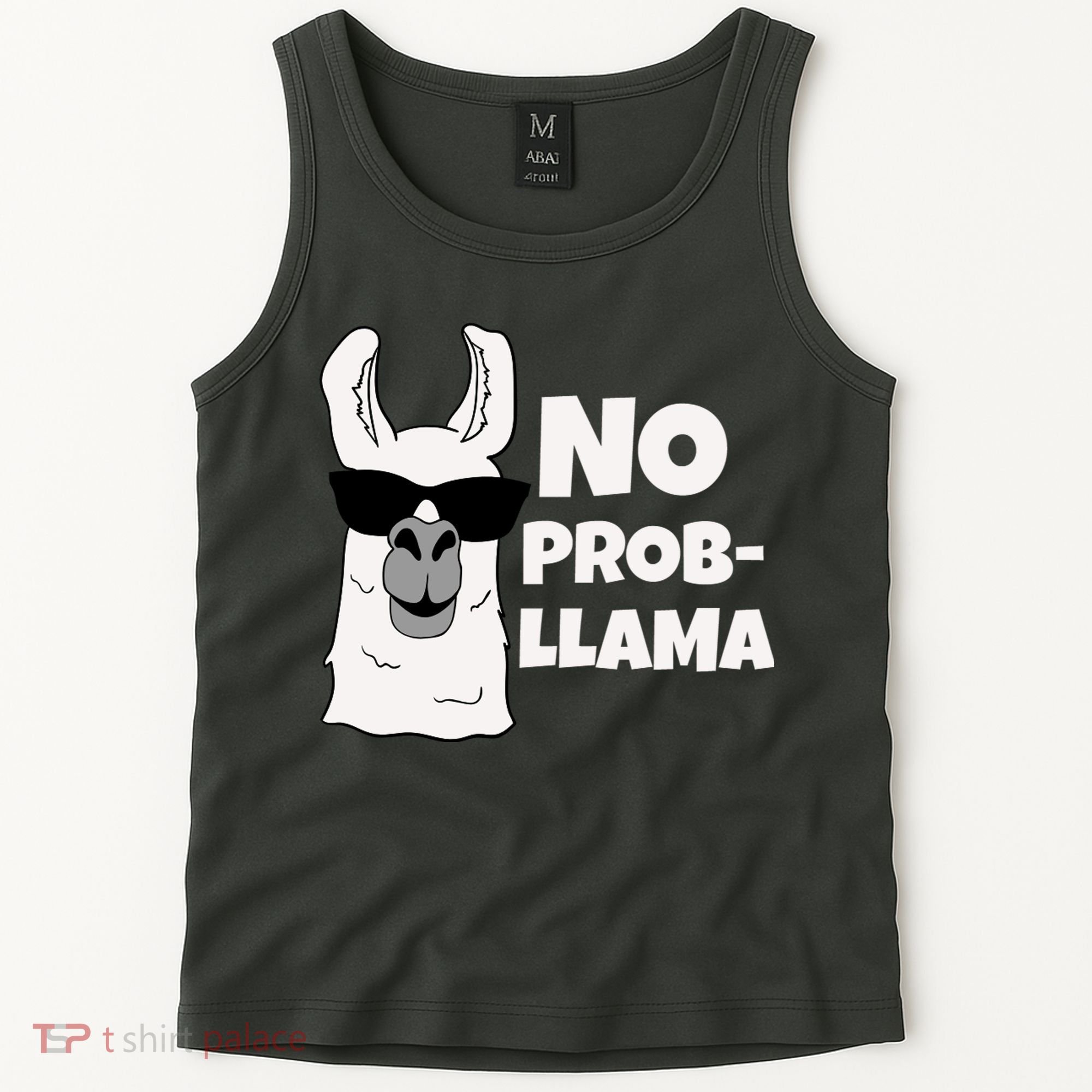 No Probllama Llama Problem Funny Tank Top