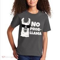 No Probllama Llama Problem Funny Kids T-Shirt thumb 2