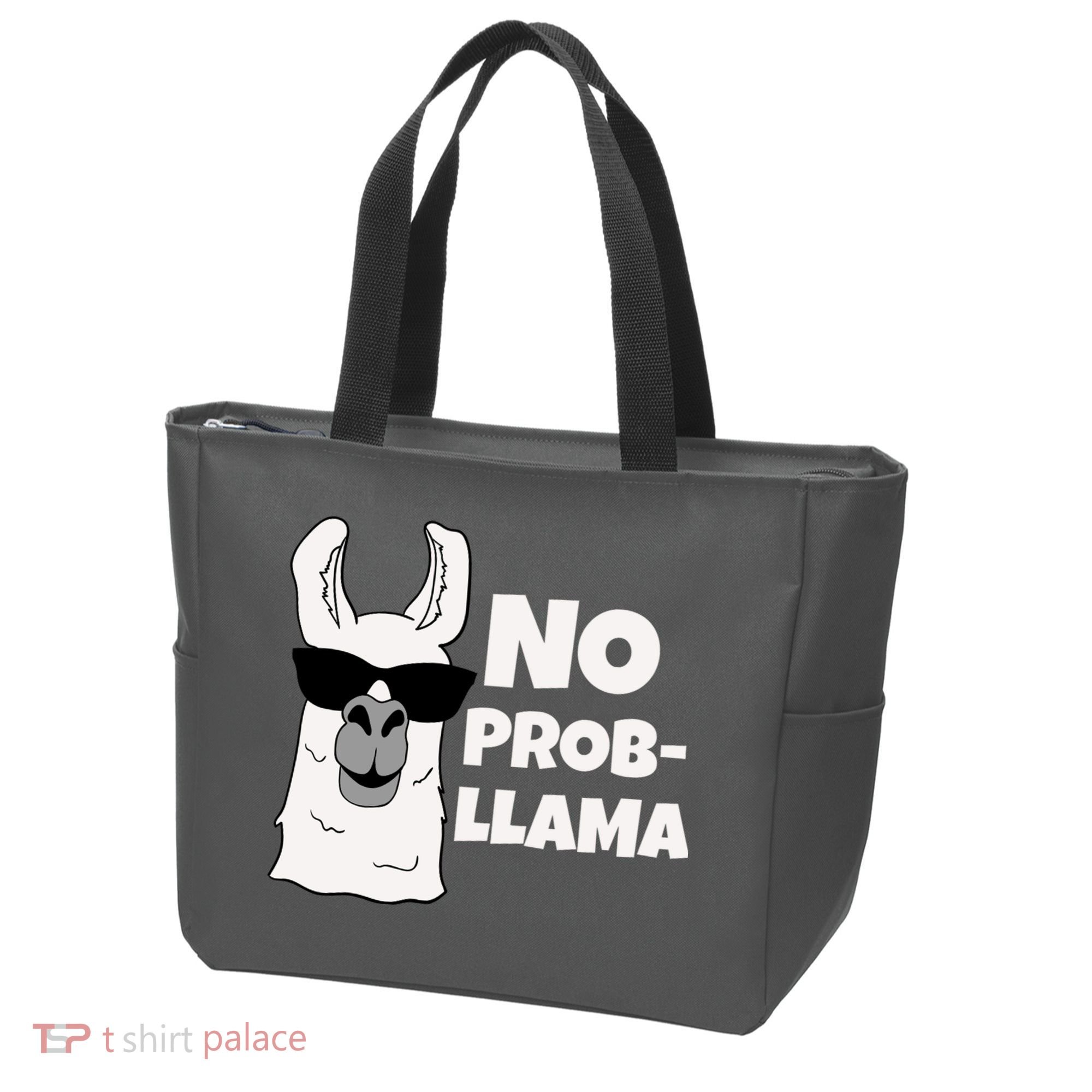 No Probllama Llama Problem Funny Tote Bag