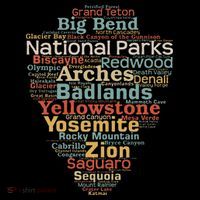 National Parks List Word Cloud Camping Hiking Women's Hoodie thumb 2