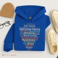 National Parks List Word Cloud Camping Hiking Hoodie thumb 4