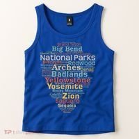 National Parks List Word Cloud Camping Hiking Tank Top thumb 2