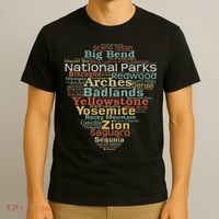 National Parks List Word Cloud Camping Hiking Women T-Shirt thumb 3