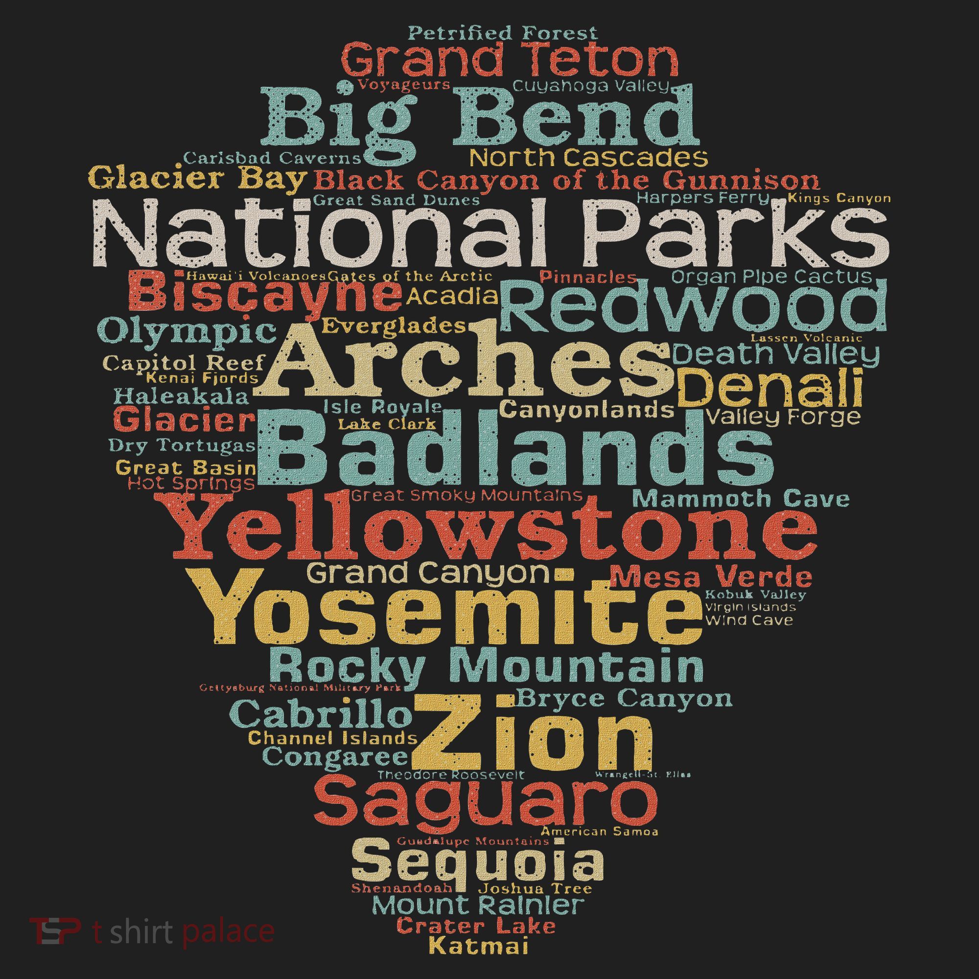 National Parks List Word Cloud Camping Hiking Women Beanie