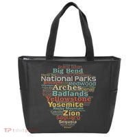 National Parks List Word Cloud Camping Hiking Women Tote Bag thumb 0