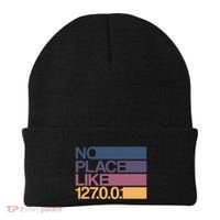 No Place Like 127.0.0.1 Localhost Geek Beanie thumb 0