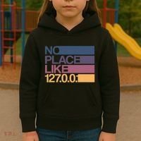 No Place Like 127.0.0.1 Localhost Geek Kids Hoodie thumb 3