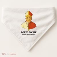 New Pope Leo XIV May 8th, 2025 Robert Francis Prevost USA-Made Doggie Bandana thumb 0