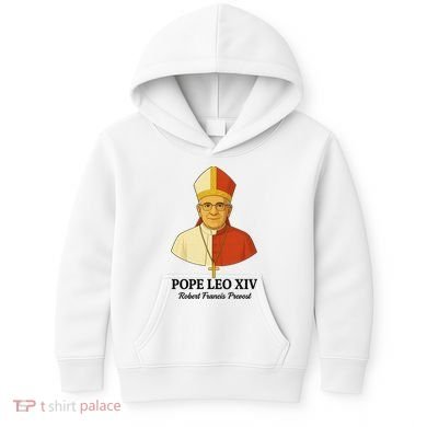 New Pope Leo XIV May 8th, 2025 Robert Francis Prevost Kids Hoodie