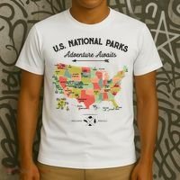 National Park Map Vintage Shirts All 59 National Parks T-Shirt thumb 3