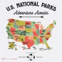 National Park Map Vintage Shirts All 59 National Parks T-Shirt thumb 7