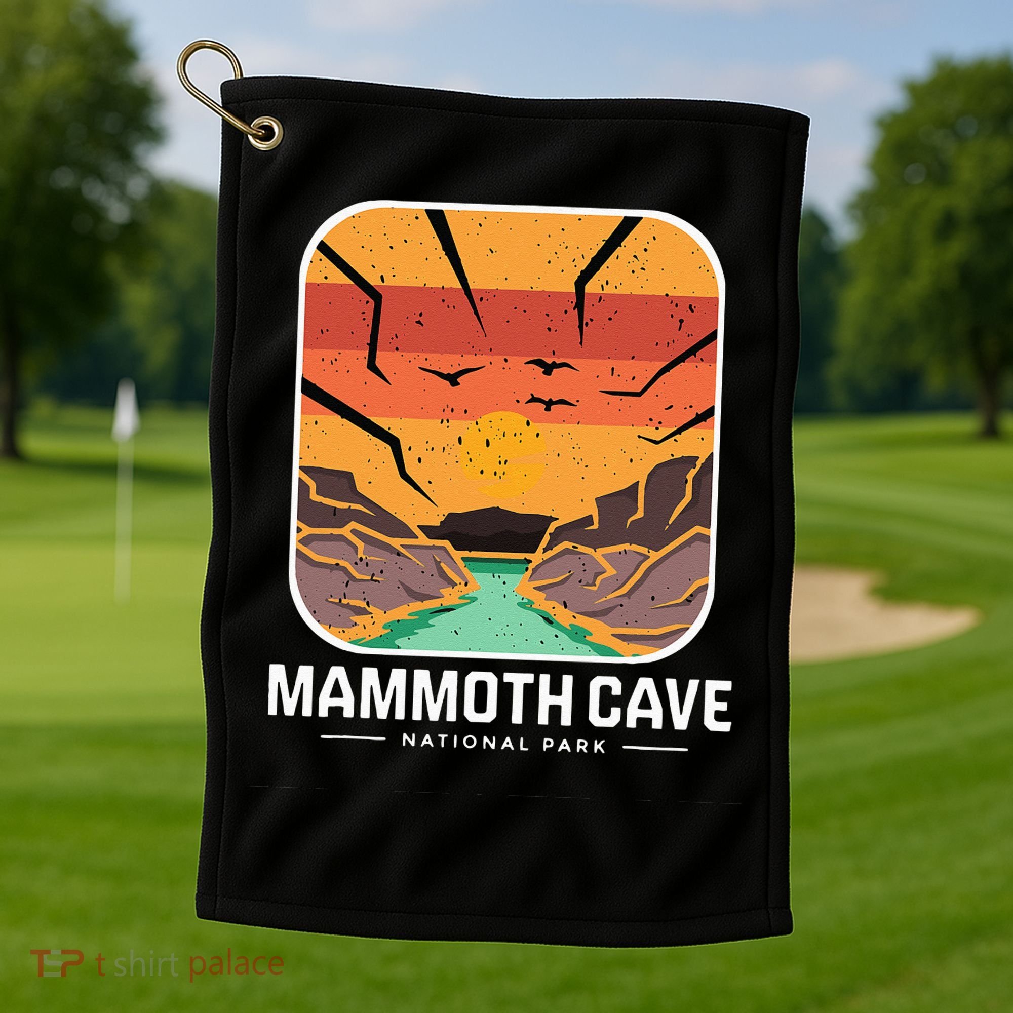 National Park Mammoth Cave Kentucky Souvenir Cave Hike Golf Towel