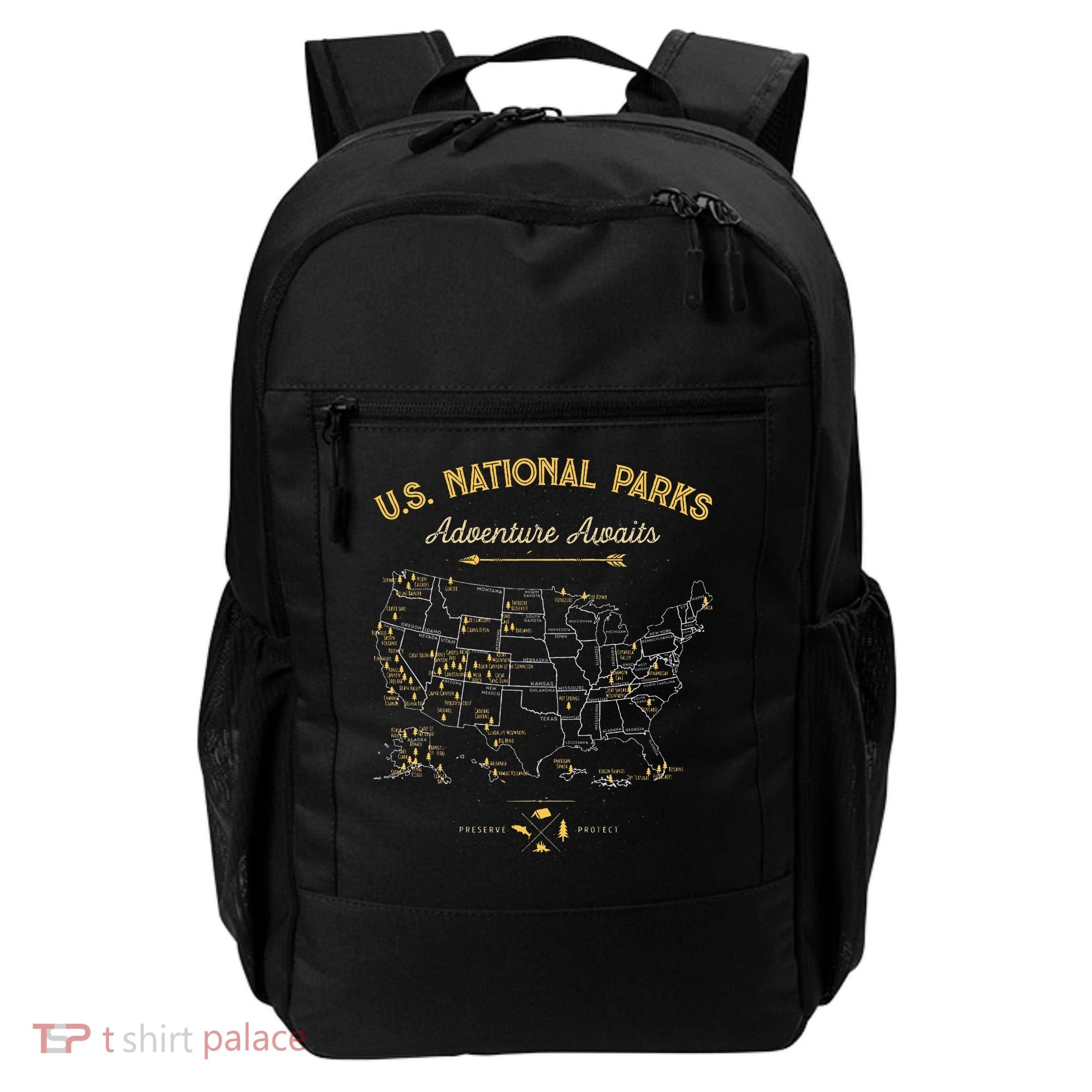 National Parks Map Camping Hiking Backpack