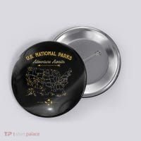 National Parks Map Camping Hiking Button thumb 0