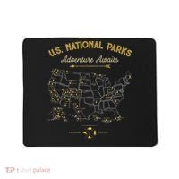 National Parks Map Camping Hiking Mousepad thumb 0