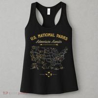 National Parks Map Camping Hiking Women's Tank Top thumb 3