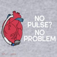 No Pulse No Problem Heartmate Lvad Heart Cvicu Women's Racerback Cropped Tank thumb 2