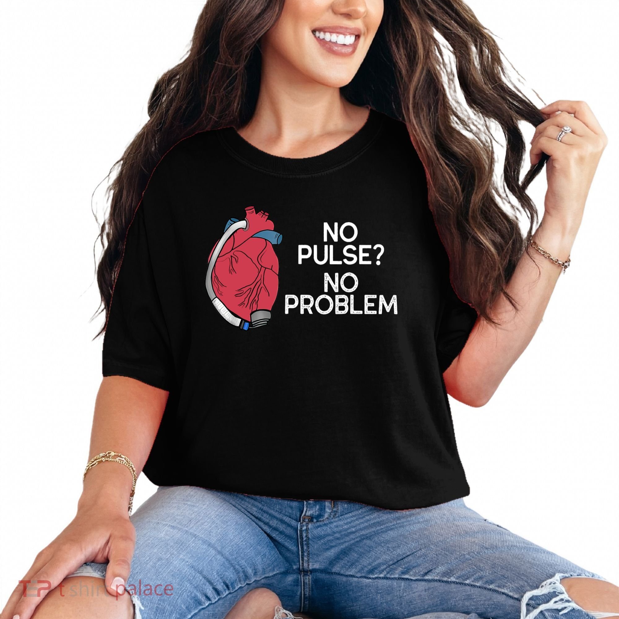 No Pulse No Problem Heartmate Lvad Heart Cvicu Comfort Colors T-Shirt