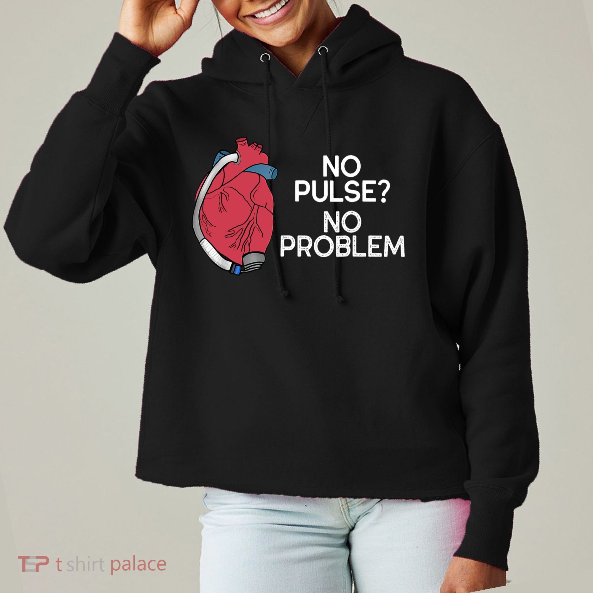 No Pulse No Problem Heartmate Lvad Heart Cvicu Ladies Heavyweight Boxy Pullover Hoodie