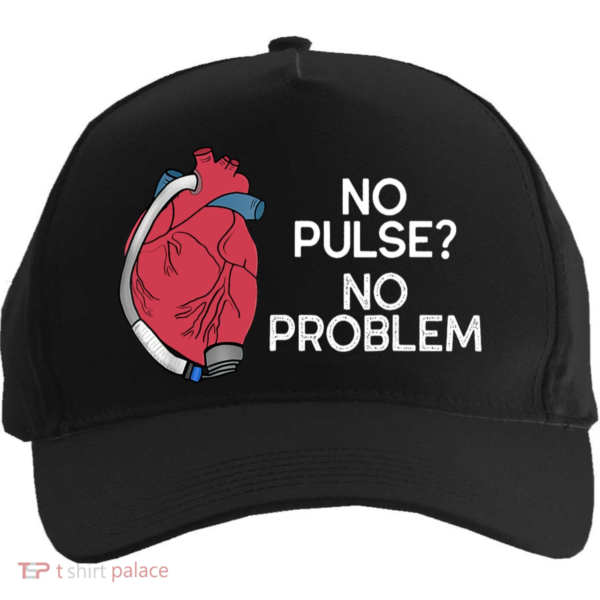 No Pulse No Problem Heartmate Lvad Heart Cvicu Five-Panel Snapback Cap