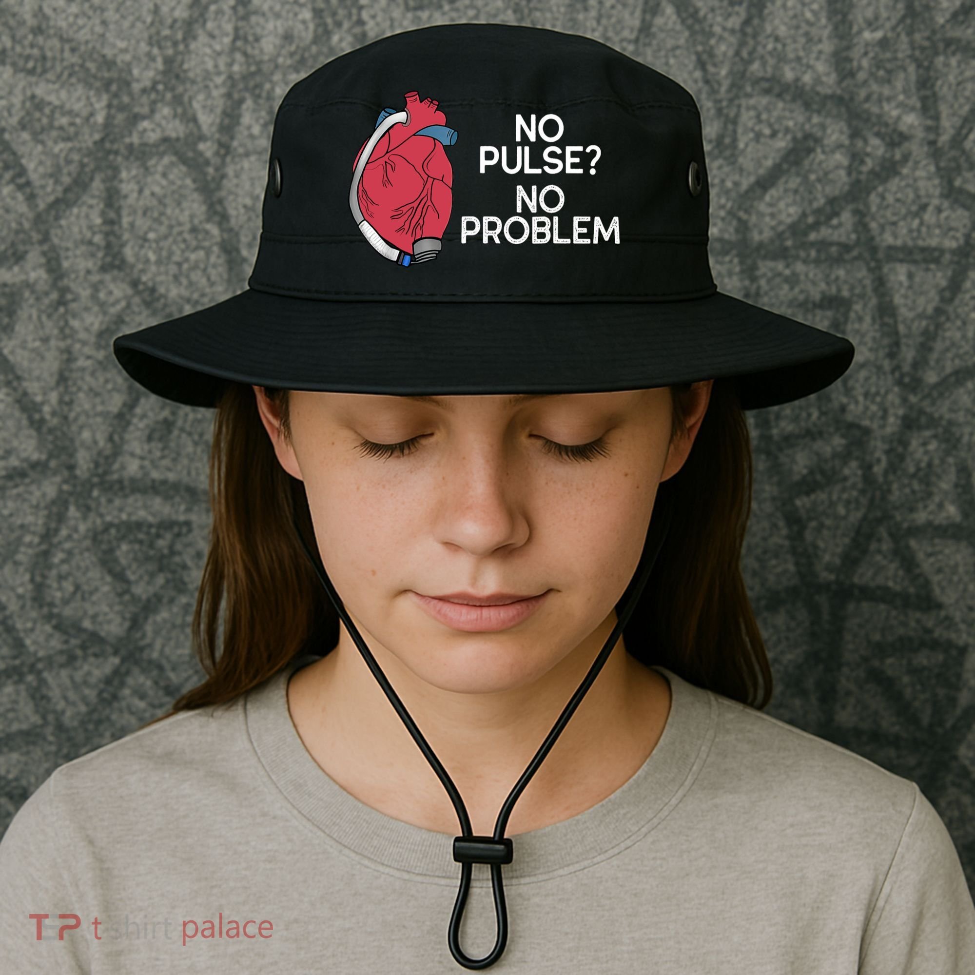 No Pulse No Problem Heartmate Lvad Heart Cvicu Bucket Hat