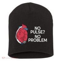 No Pulse No Problem Heartmate Lvad Heart Cvicu Short Acrylic Beanie thumb 0