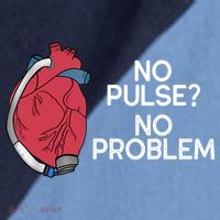 No Pulse No Problem Heartmate Lvad Heart Cvicu Raglan Baseball Sleeve Shirt thumb 2