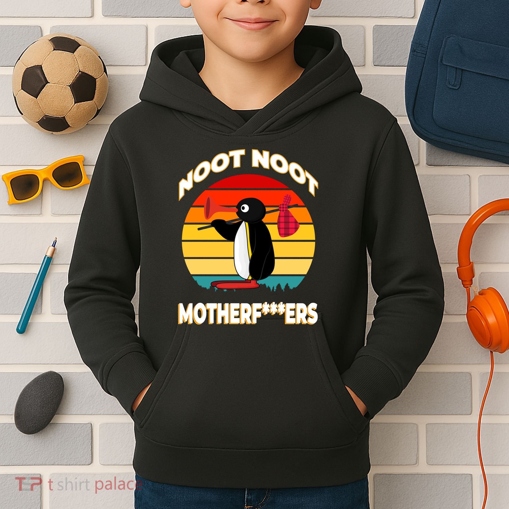 Noot Pingu Noot Meme Kids Hoodie