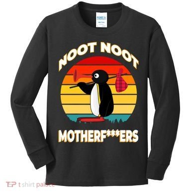 Noot Pingu Noot Meme Kids Long Sleeve Shirt
