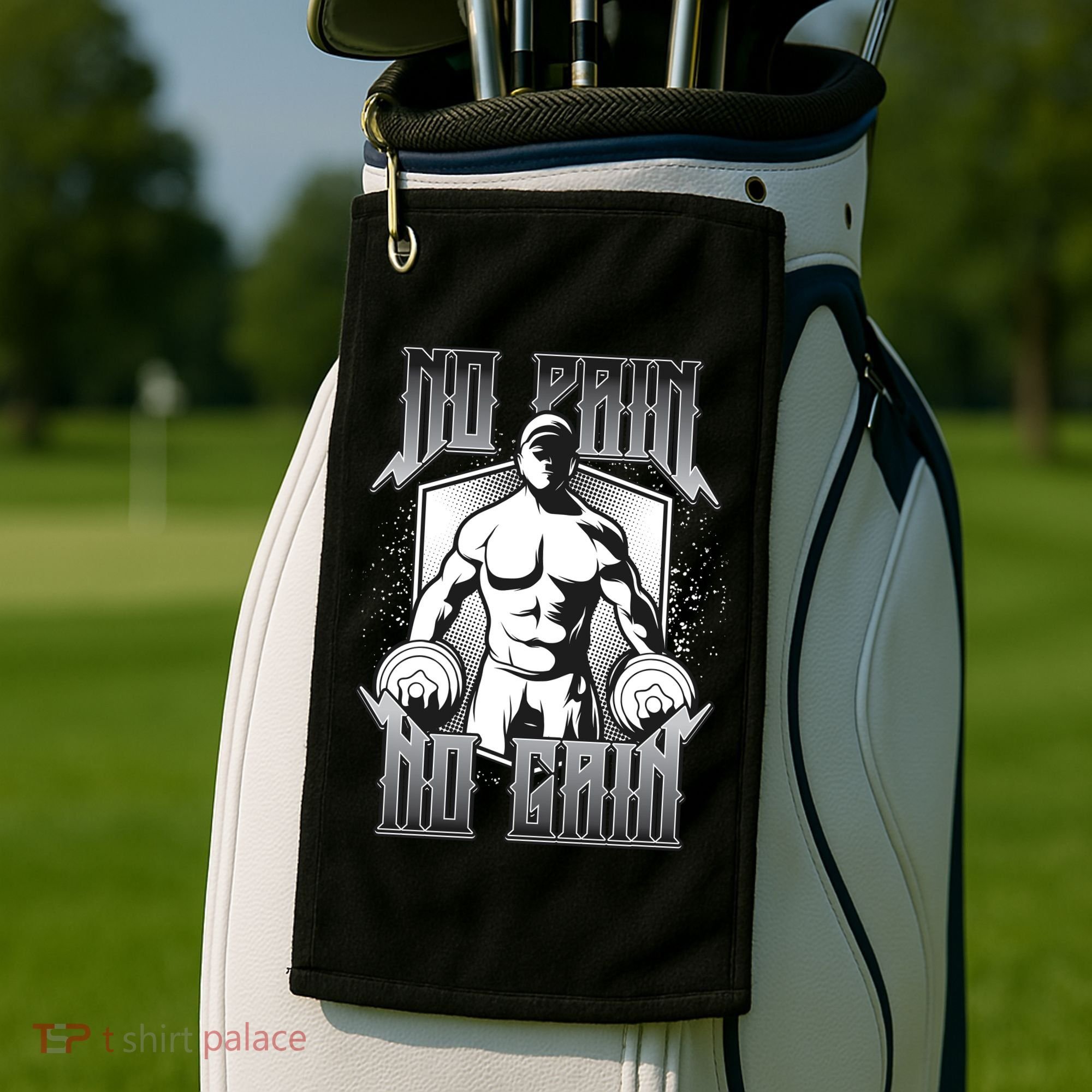 No Pain No Gain Golf Towel