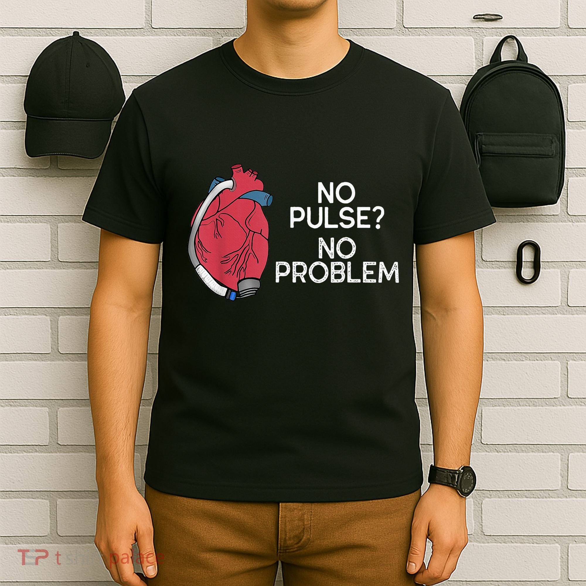 No Pulse No Problem Heartmate Lvad Heart Cvicu T-Shirt