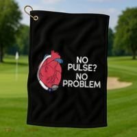 No Pulse No Problem Heartmate Lvad Heart Cvicu Golf Towel thumb 1