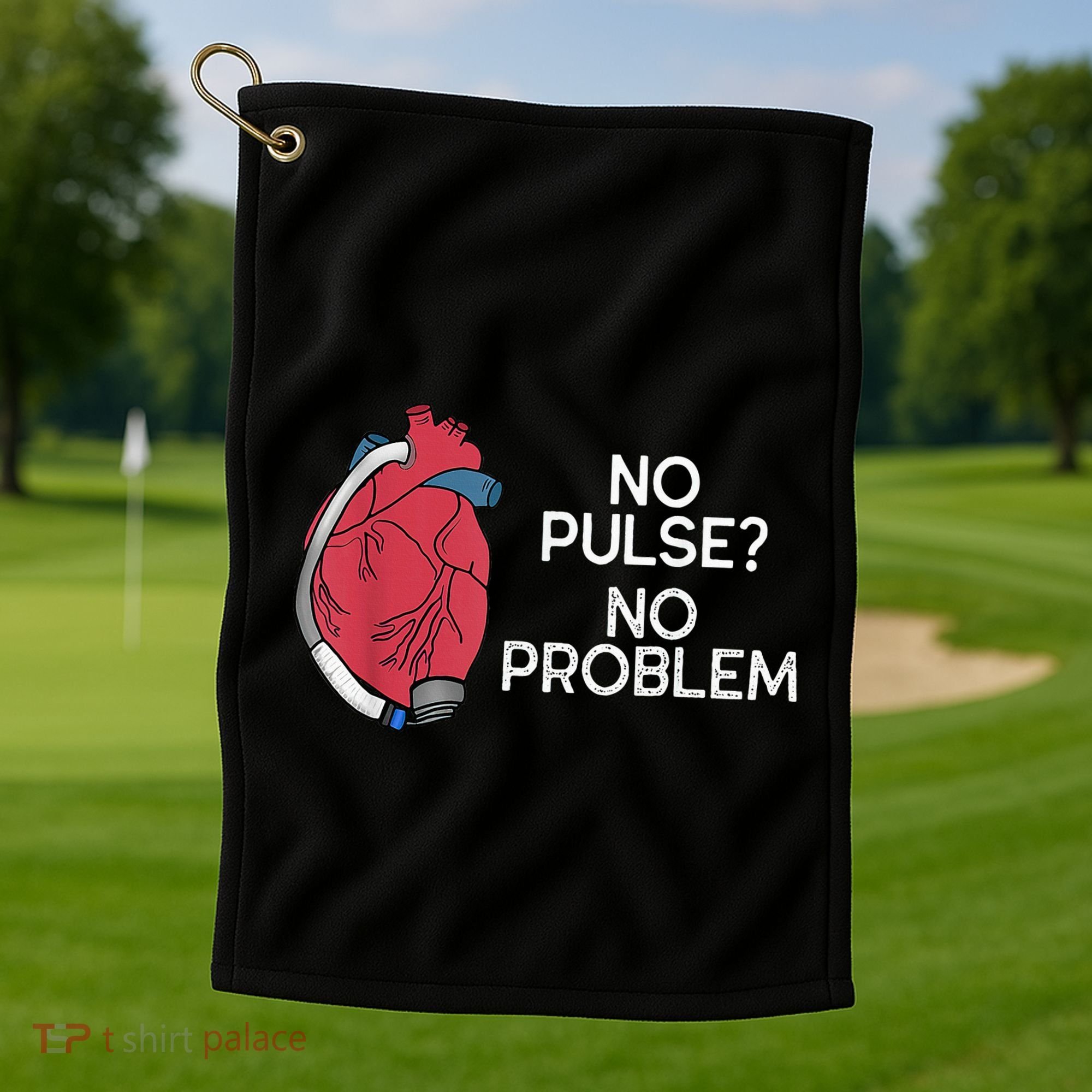 No Pulse No Problem Heartmate Lvad Heart Cvicu Golf Towel