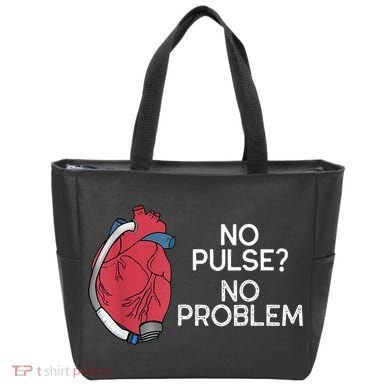 No Pulse No Problem Heartmate Lvad Heart Cvicu Tote Bag