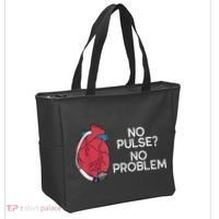 No Pulse No Problem Heartmate Lvad Heart Cvicu Tote Bag thumb 2