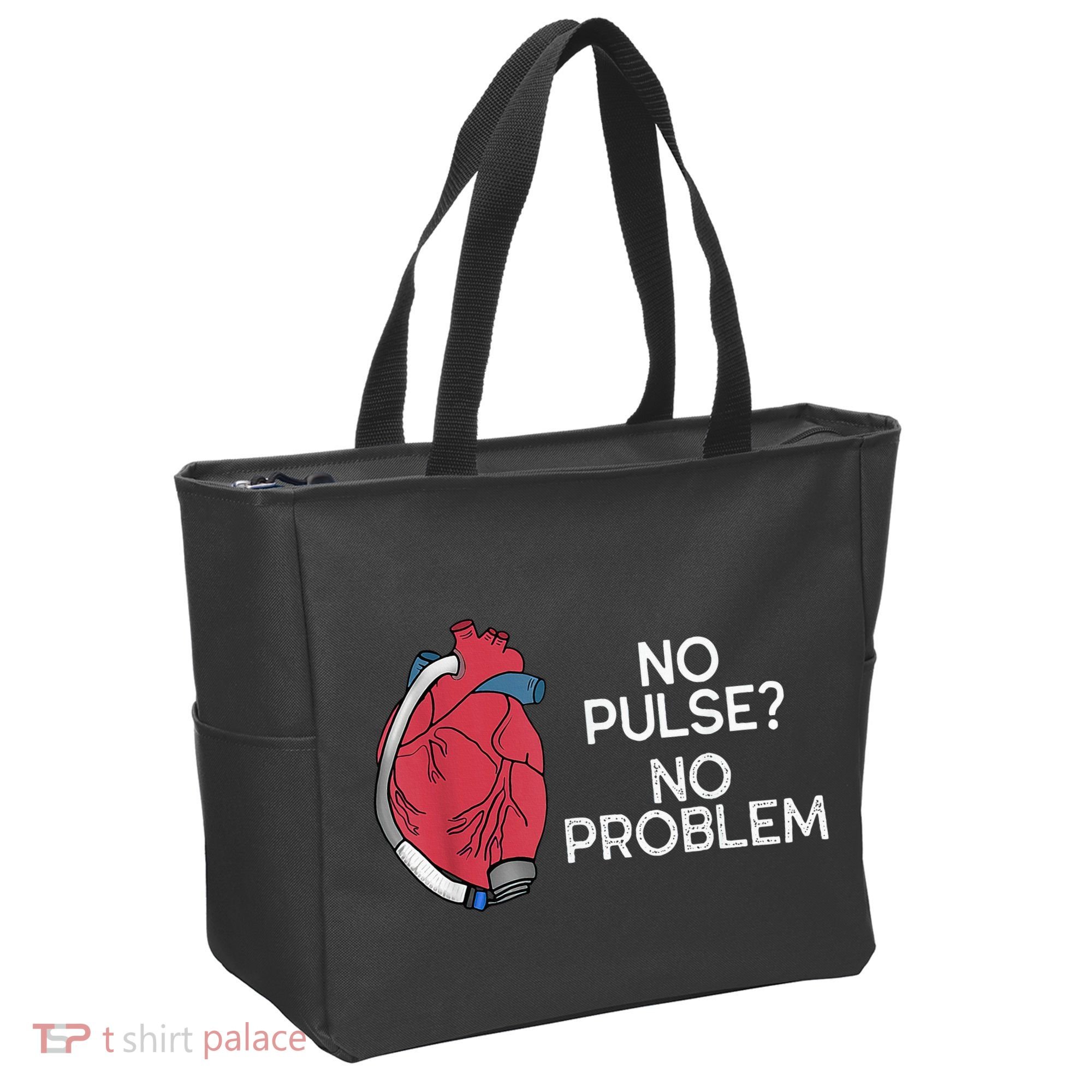No Pulse No Problem Heartmate Lvad Heart Cvicu Tote Bag