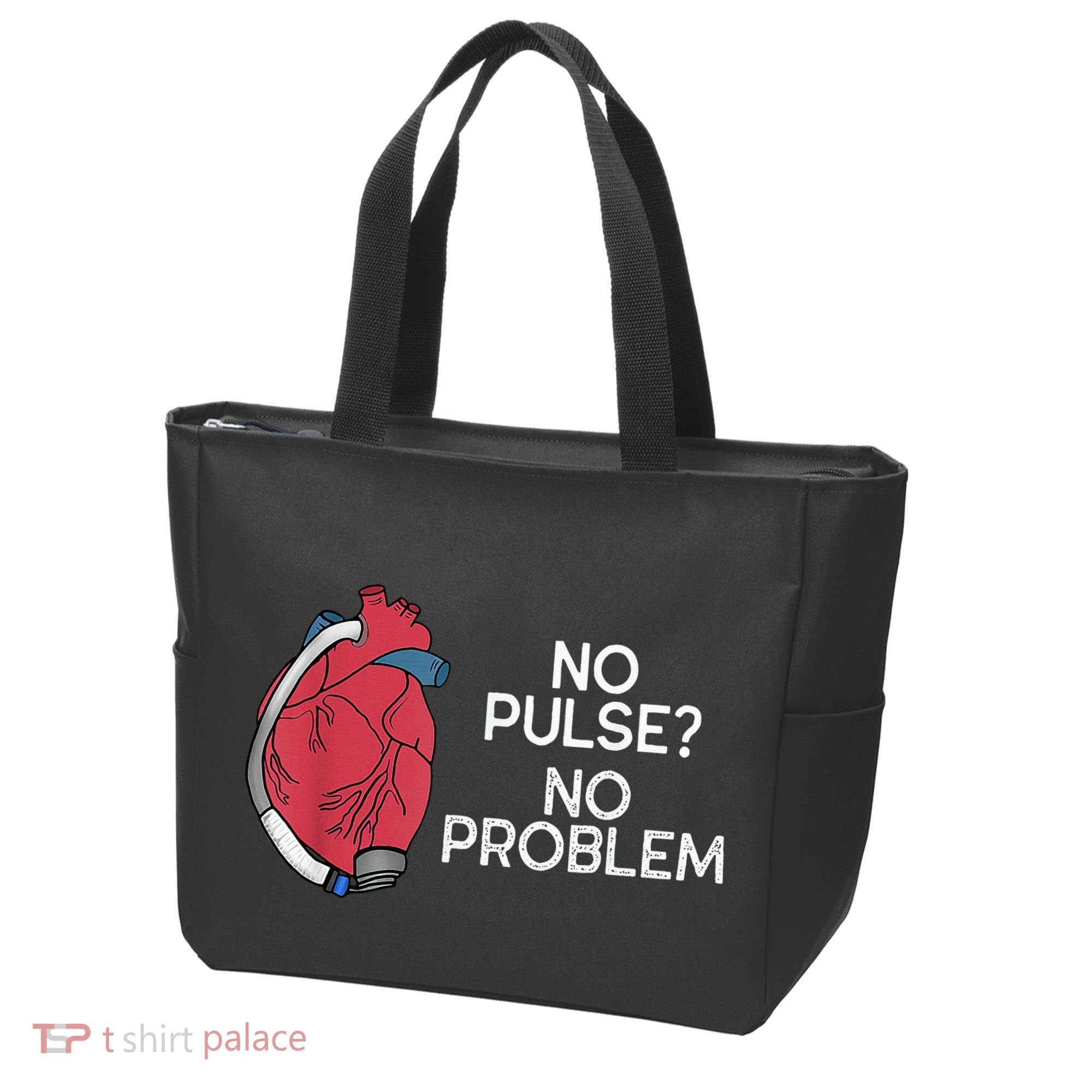 No Pulse No Problem Heartmate Lvad Heart Cvicu Tote Bag