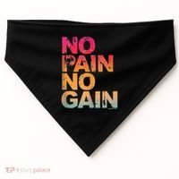 No Pain No Gain Motivation Workout Gym USA-Made Doggie Bandana thumb 0