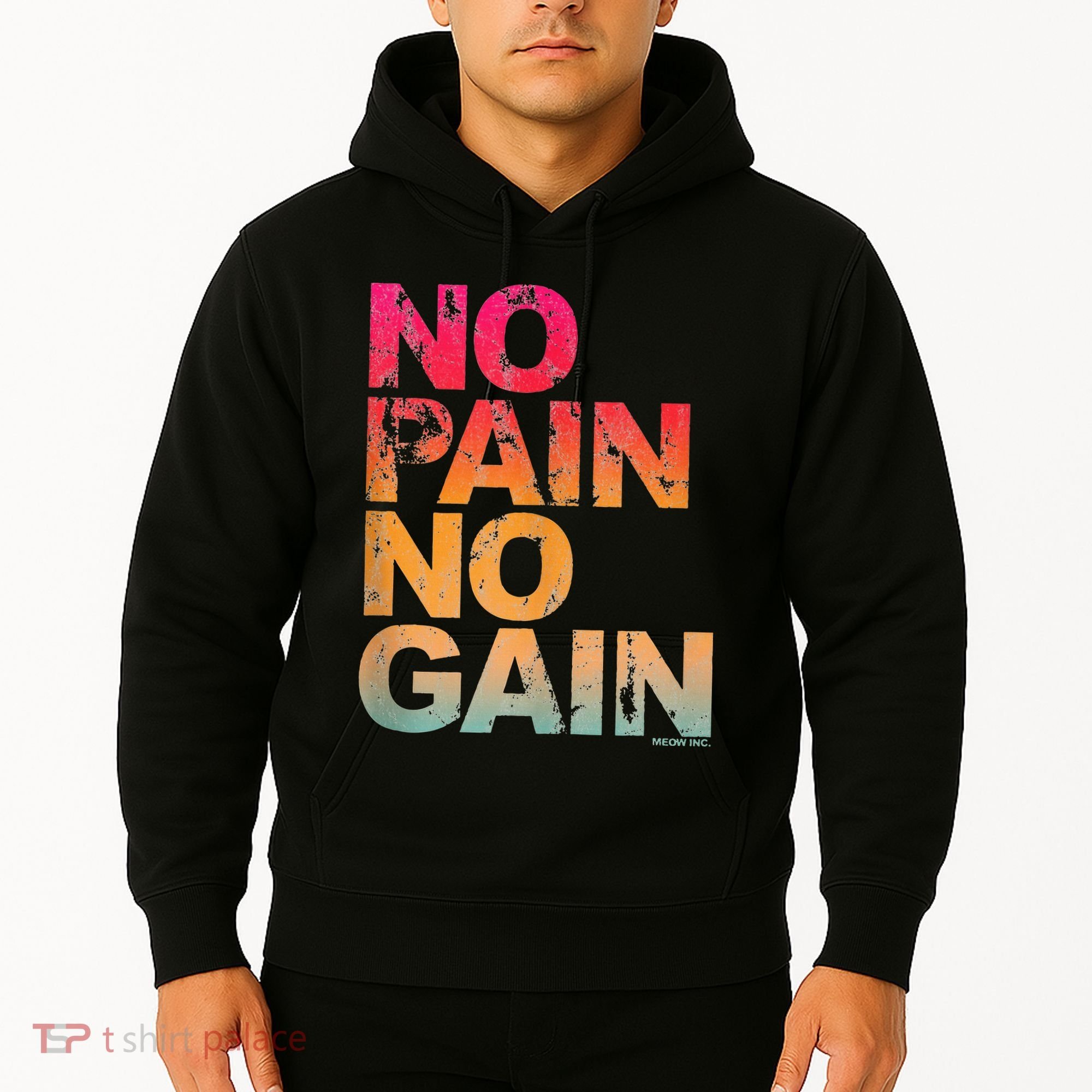 No Pain No Gain Motivation Workout Gym Hoodie