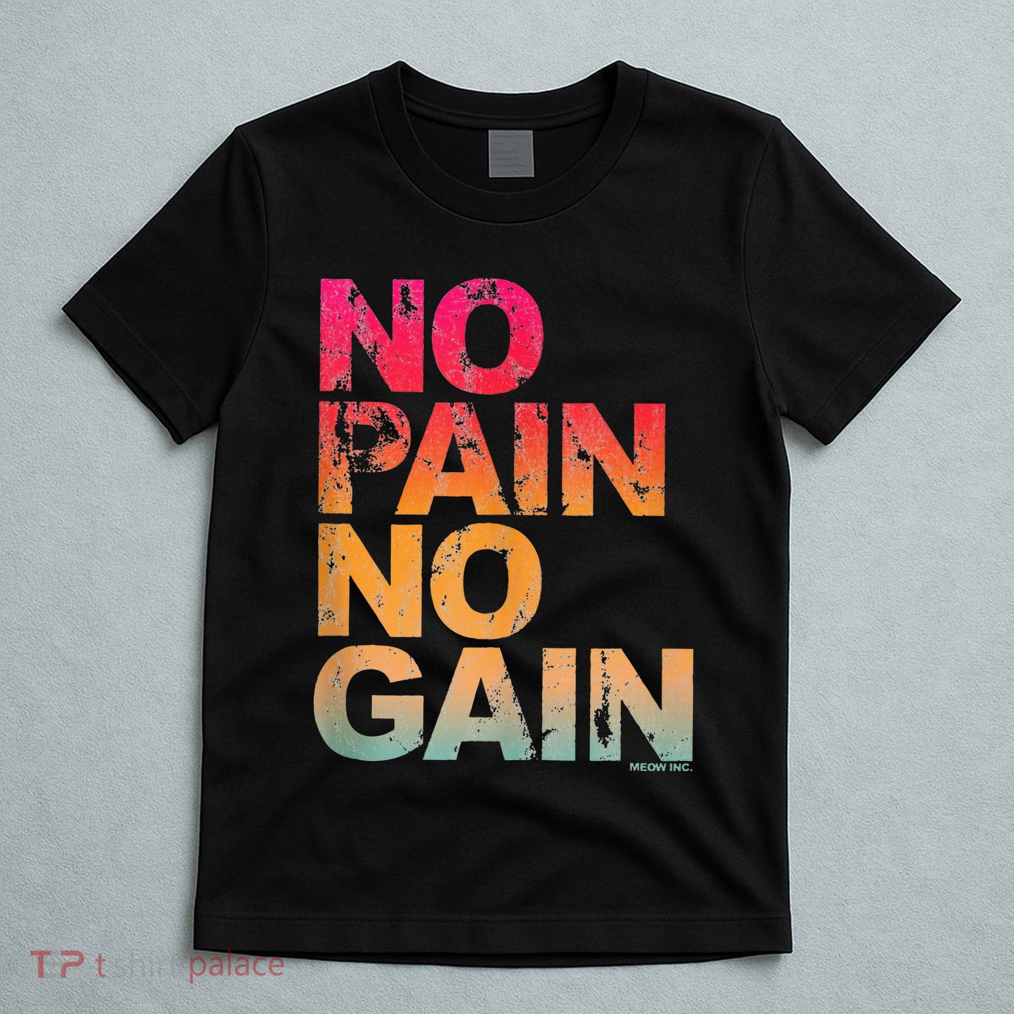 No Pain No Gain Motivation Workout Gym T-Shirt