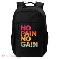No Pain No Gain Motivation Workout Gym Backpack thumb 0