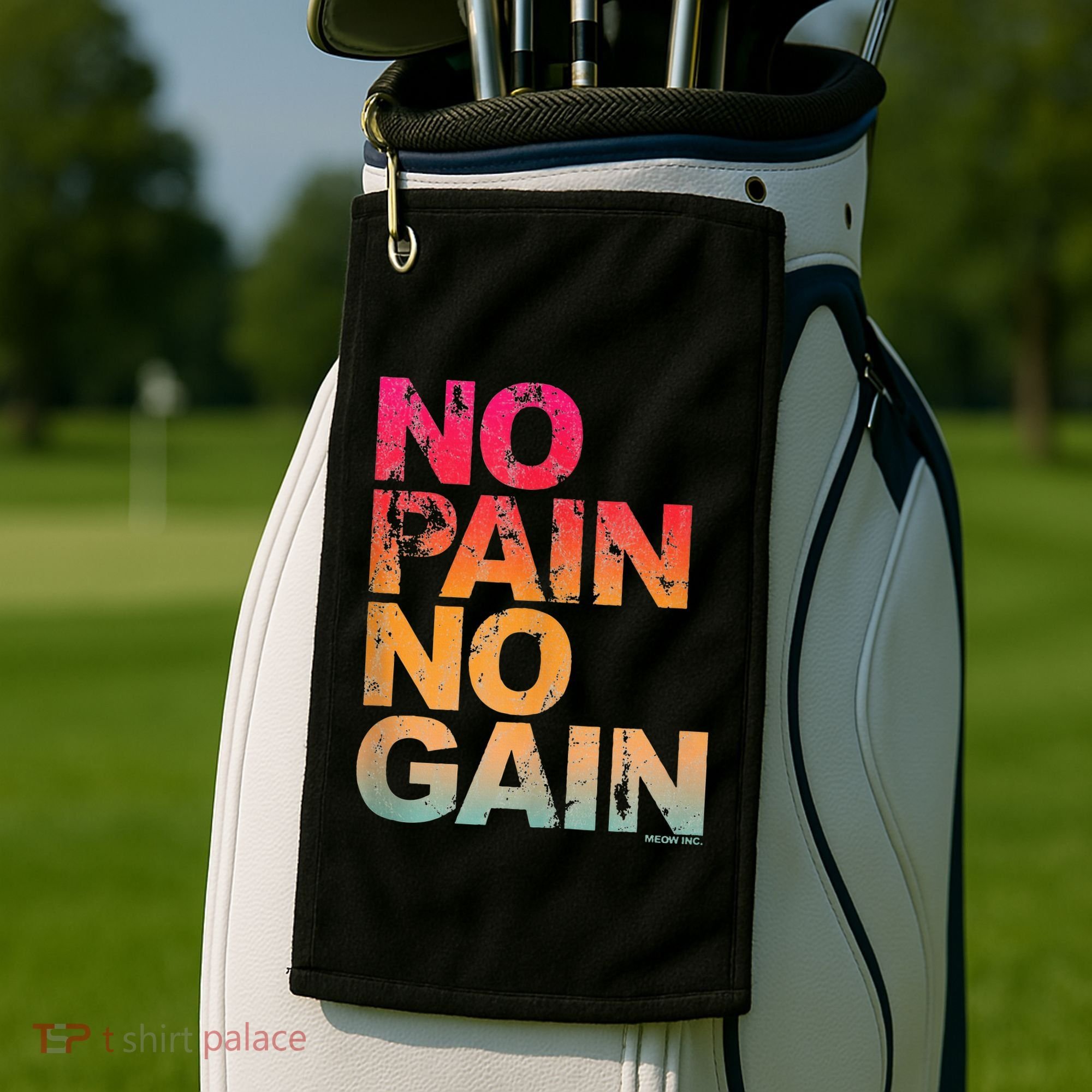 No Pain No Gain Motivation Workout Gym Golf Towel