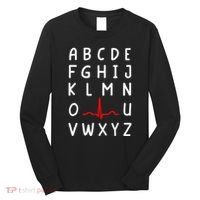Nurse Pqrst Nursing Ecg And Ekg Alphabet Funny Nurse Long Sleeve Shirt thumb 0
